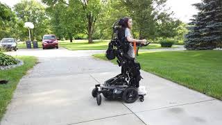 Quadriplegic using a Permobil Standing Wheelchair [upl. by Nedrud970]