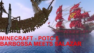 Minecraft Pirates of Caribbean V  BARBOSSA meets SALAZAR scene  Recreation [upl. by Ahsiemak]