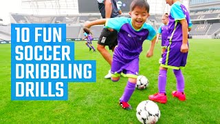 10 Best Soccer Dribbling Drills for U6 U8 U10  Fun Soccer Drills by MOJO [upl. by Lebasiram]