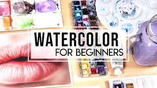 HOW TO USE WATERCOLOR  Guide for Beginners [upl. by Anerak]