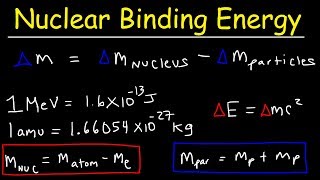 Nuclear Binding Energy Per Nucleon amp Mass Defect Problems  Nuclear Chemistry [upl. by Astra549]