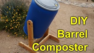 DIY composter tumbler  55 gallon barrel project [upl. by Assirehs]