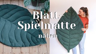 Blatt Spielmatte  Beißring aus Stoffresten nähen [upl. by Adnoek]