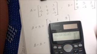 Matrix calculations by using the Casio Fx991MS scientific calculator [upl. by Isawk]