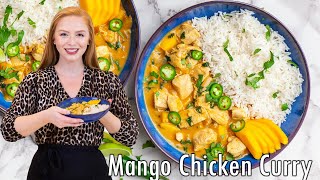 Mango Chicken Curry Recipe  EASY 30Minute Dinner [upl. by Kablesh47]