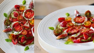 Caprese Salad w A French Twist – Bruno Albouze [upl. by Sinoda362]