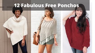 12 Stunning Crochet Poncho patterns [upl. by Marji]