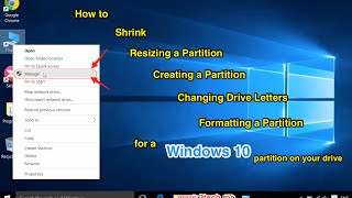 How to Create a Partition on Windows 10 [upl. by Aldon]