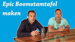 Epoxy boomstamtafel maken  DIY Epoxy tafel maken [upl. by Brink470]