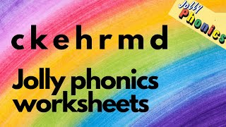 JOLLY PHONICS GROUP 2 worksheets Blending sounding  reading  ckehrdm  How to blend words [upl. by Xever]