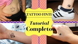 TUTORIAL TATTOO FINTO  Come fare un tatuaggio finto [upl. by Hnilym]