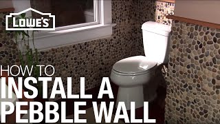 Install a Pebble Tile Accent Wall Installation [upl. by Ocinemod]