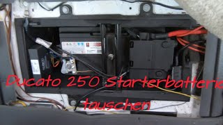 Fiat Ducato 250 Starterbatterie wechseln [upl. by Nesilla]