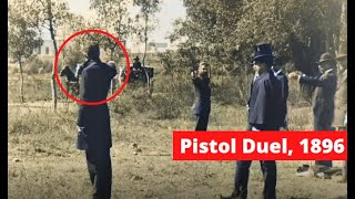 Colorized Historical Video  Pistol Duel 4k upscaled [upl. by Milan]