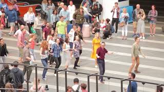 Lindy Hop Flashmob Grand Central The Swing Era [upl. by Hurff]