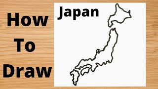 Drawing The Map of Japan  Easy Method [upl. by Oek]