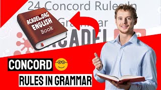 24 Concord Rules In Grammar  Everything You Need To Know With Examples EnglishLessons concord [upl. by Parker]