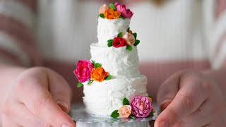 Mini Wedding cake in an EASY BAKE OVEN [upl. by Llerral]