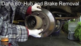 Dana 60 Axle Hub and Brake Disc Removal HowTo [upl. by Adnolat]