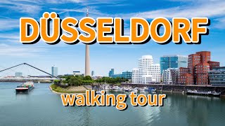 🇩🇪DUSSELDORF  walking tour  March 2024  4K [upl. by Etnuahs235]