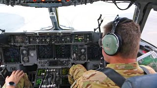 US Air Force C17 Globemaster III Take Off Cockpit View • Joint Base Charleston [upl. by Nyrhtac921]