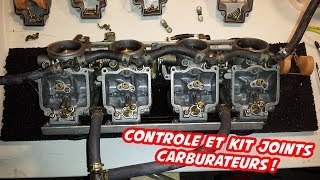 Vérification réglage rampe carburateurs zx7r [upl. by Sokram]