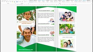 Como crear un triptico brochure en word 2013 2016 [upl. by Lash]