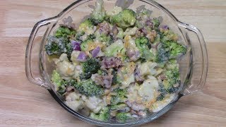 BROCCOLI and CAULIFLOWER SALAD [upl. by Bittencourt]