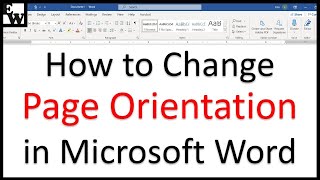 How to Change Page Orientation in Microsoft Word PC amp Mac [upl. by Esirrehc]