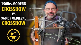 960lbs crossbow vs 150lbs crossbow  TESTED [upl. by Ellenuahs]