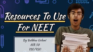 Resources to use for NEET 🧐🧐 [upl. by Alliuqahs]