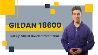 Gildan 18600 Full Zip 5050 Hooded Sweatshirt  BlankApparelca [upl. by Kcirrem510]