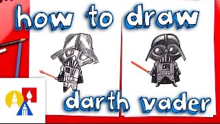 How To Draw A Cartoon Darth Vader [upl. by Eiduam]