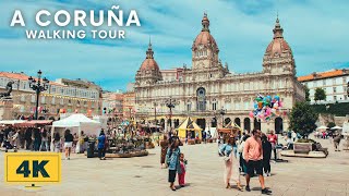 SPAIN  A CORUÑA WALKING TOUR 4K JULY 2023 [upl. by Anivas688]