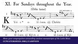 Kyrie from Mass XI • “Orbis Factor” • Gregorian Chant [upl. by Honeyman564]