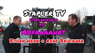 Stapler TV  Abfahrtskontrolle Staplerschein Praxis  mit Björn Henk und Rene Brückner [upl. by Roye675]