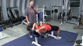 Lying Barbell or EZ Bar Triceps Extension [upl. by Fritzsche]