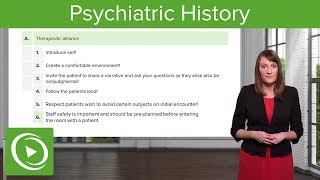 Psychiatric History The Clinical Interview – Psychiatry  Lecturio [upl. by Brantley]