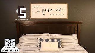 DIY King Size Farmhouse Bed  Plans Available [upl. by Kendyl]