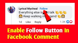 How to Add Follow Button on Facebook Comment 2021 [upl. by Arytas]