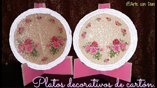 Platos decorativos hechos de cartónDIY [upl. by Kirsten]