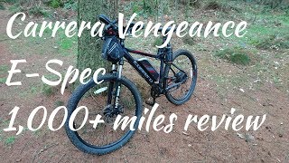 Carrera Vengeance Espec electric bike 1000 miles review [upl. by Towroy]