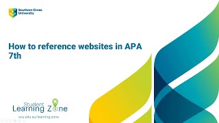 Referencing websites in APA 7th [upl. by Lerad172]