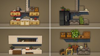 Minecraft 8 Kitchen Design Ideas  Easy Tutorial [upl. by Ahslek]