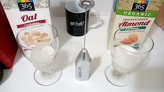 Oat Milk vs Almond Milk part 2 Frothing Test [upl. by Ennaed724]