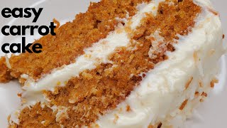 Easy Carrot Cake RecipeHOW TO MAKE MOIST CARROT CAKE  JERENES EATS [upl. by Htenek768]