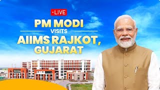 PM Modi visits AIIMS Rajkot Gujarat [upl. by Dirgni]