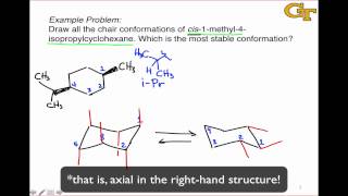 Evaluating Relative Stability of Chair Conformers [upl. by Salena]