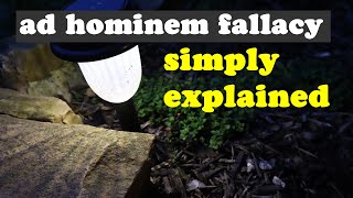 Ad Hominem Fallacy  Simply Explained [upl. by Eelyek]