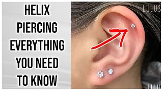 Helix Piercing 101 Everything You Need To Know [upl. by Enirod]